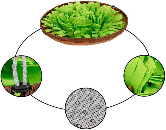 Pet Snuffle Mat for Dogs, Interactive Feed Game for Boredom, Encourages Natural Foraging Skills for Cats Dogs Bowl Travel Use, Dog Treat Dispenser