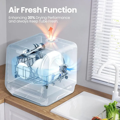Portable Dishwasher Countertop with 5L Built-in Water Tank