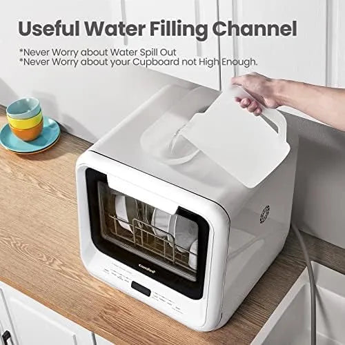 Portable Dishwasher Countertop with 5L Built-in Water Tank
