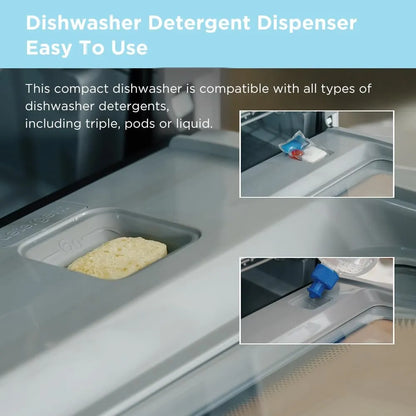 Portable Dishwasher Countertop with 5L Built-in Water Tank