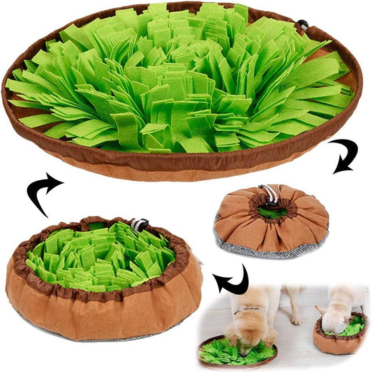 Pet Snuffle Mat for Dogs, Interactive Feed Game for Boredom, Encourages Natural Foraging Skills for Cats Dogs Bowl Travel Use, Dog Treat Dispenser