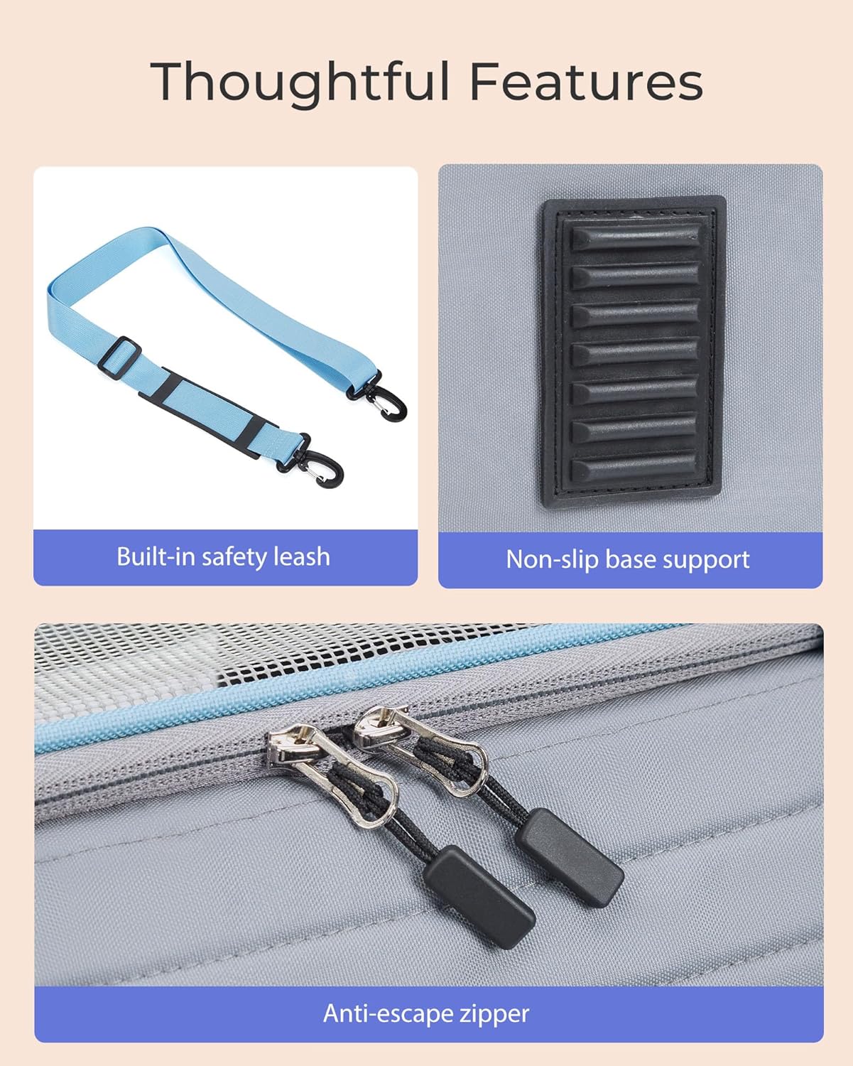 Top-Expandable Pet Carrier: Airline Approved Pet Travel Bag for Cats/Dogs Up to 20 Lbs | Soft-Sided, Multi-Sided Breathable with Anti-Escape