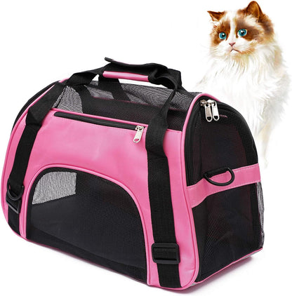 Cat Carrier for Small Cats Soft-Sided Pet Carrier for Cats Puppies Small Pets Airline Approved Lightweight Comfortable Travel Cat Carrier