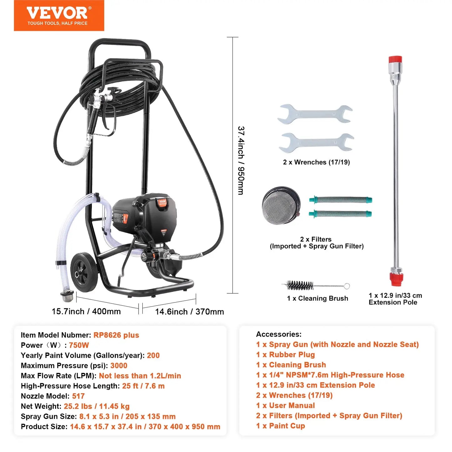 ✨Last-day promotion only $39.99-Stand Airless Paint Sprayer